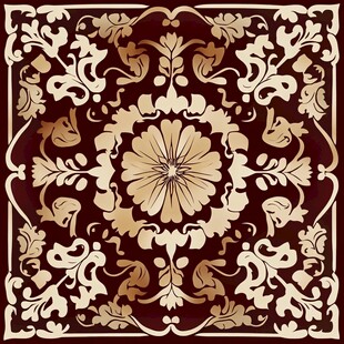 复古华丽方形花纹图案