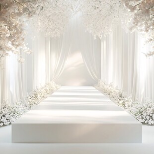 梦幻纯白浪漫婚礼仪式区