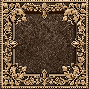 复古金色雕花装饰边框图案