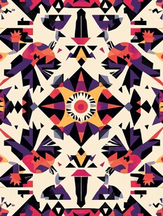 几何抽象民族风图案设计