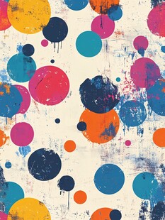 多彩波点抽象艺术背景图