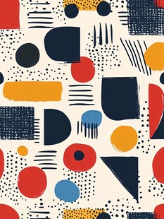 抽象几何图案无缝背景图