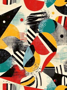 抽象几何图案艺术插画