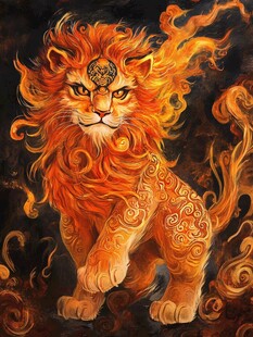 火焰雄狮 神秘华丽图腾