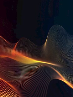 炫彩流动波浪科技背景图