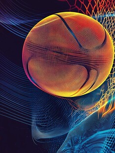 炫彩动感篮球艺术图像