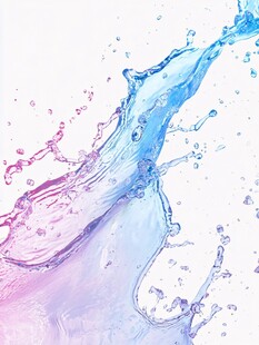 彩色水花飞溅瞬间