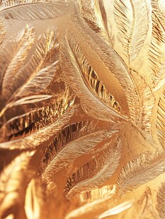 金色霜花纹理 精致美感