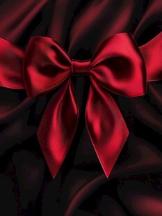 红丝蝴蝶结优雅装饰背景