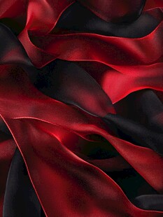 红黑交织绸缎纹理之美