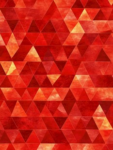红色几何三角拼接图案