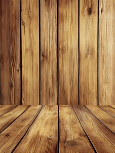 木质背景墙面与地板纹理