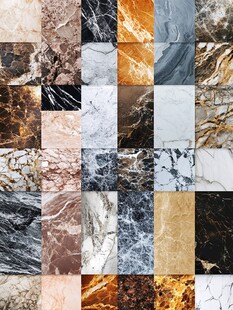 多样大理石纹理瓷砖展示