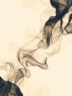水墨烟云抽象艺术画面