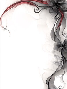 黑白红交织的优雅装饰图案