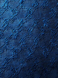 深蓝色纹理布料特写
