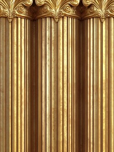 金色古典立柱装饰细节