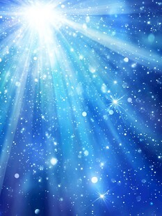 梦幻蓝色光芒星空背景
