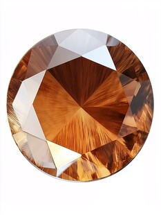 棕黄色璀璨圆形宝石