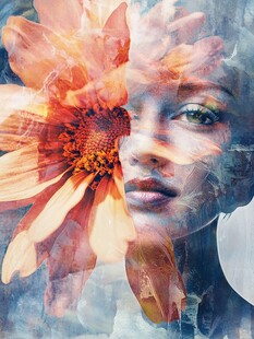 花颜融合的梦幻人像