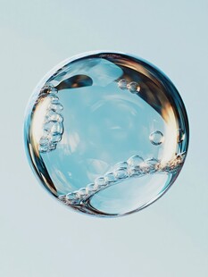 梦幻透明气泡特写