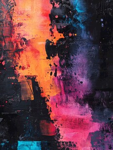 抽象绚丽色彩艺术画作