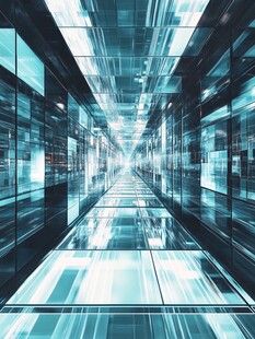未来感科技走廊空间图景