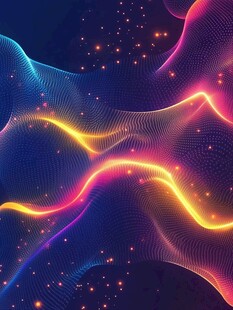 炫彩动感线条梦幻背景图