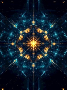 炫酷科技感几何光效图案