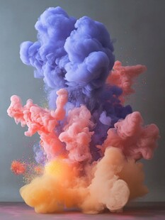 彩色粉末爆炸瞬间奇观
