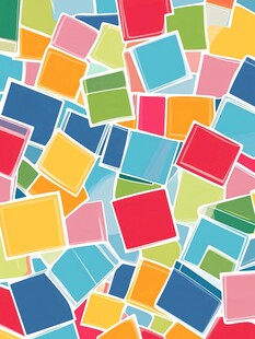 多彩方形图案背景