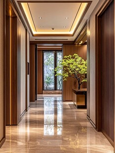 现代中式风优雅入户走廊