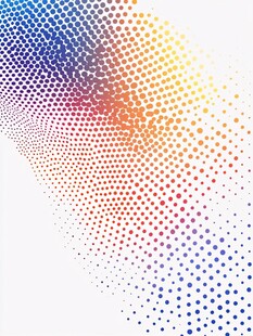 彩色渐变半调点背景图案
