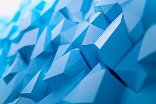 蓝色立体几何多边形背景