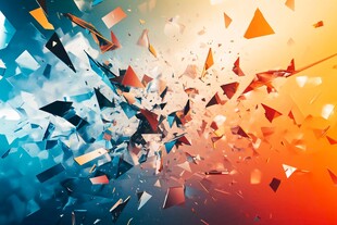 炫彩破碎几何图形特效