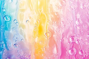 梦幻多彩气泡液体背景