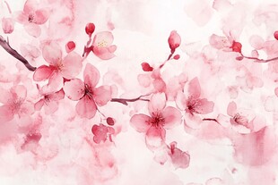 浪漫粉色樱花枝头绽放