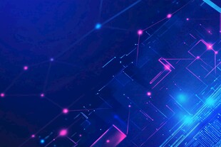 科技感梦幻蓝色线条背景图