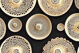 精致镂空圆盘艺术图案