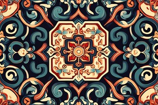 复古中式传统花纹图案