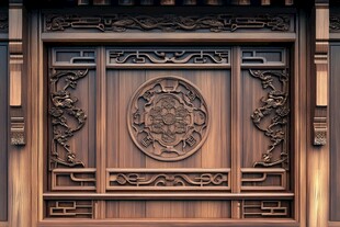 中式木雕门窗 精致工艺美