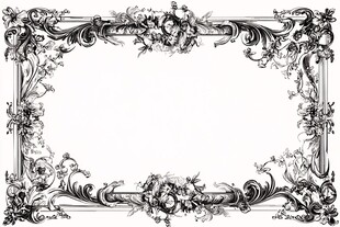 复古雕花边框装饰图案