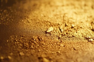 细腻金色粉末质感特写