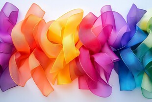 五彩斑斓丝带蝴蝶结