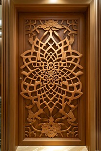 雕花木门 中式精致工艺美