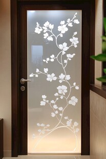 繁花玻璃门 优雅家居风