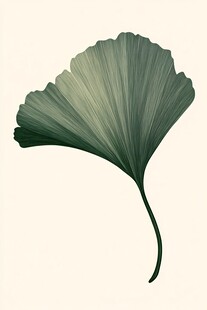 银杏叶插画 清新自然风格