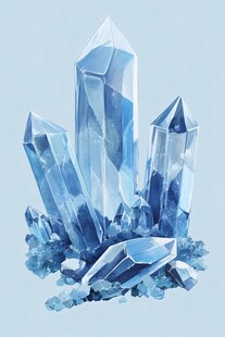 梦幻蓝水晶簇