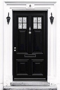 复古黑色入户门设计