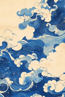 日式海浪绘 传统艺术之美